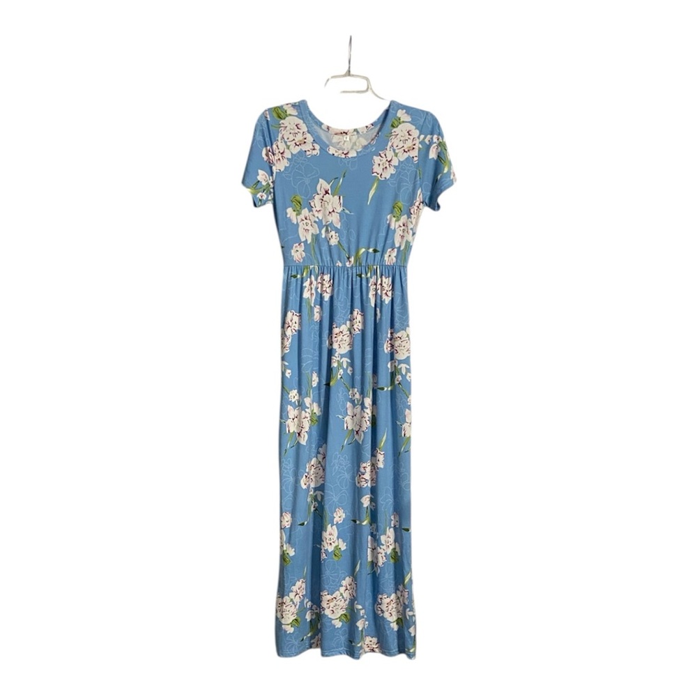 Floral Blue Maxi Dress